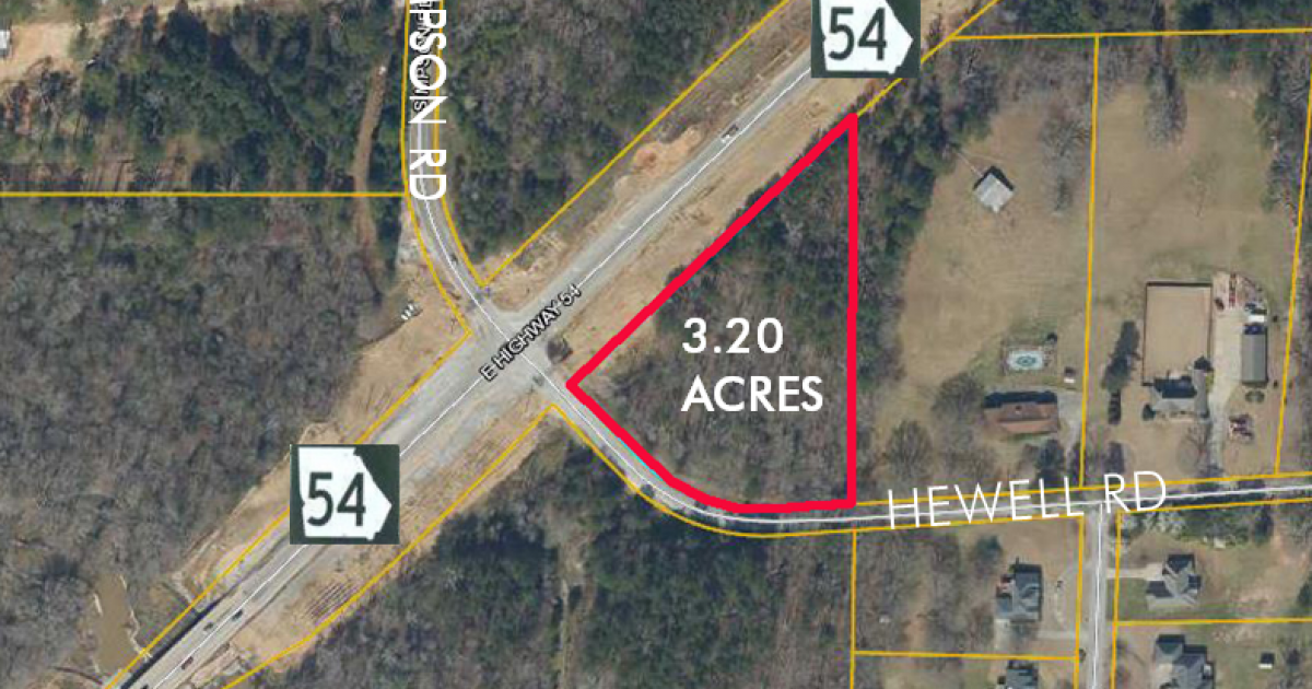 Hwy 54 E and Hewell Road, Fayetteville, Fayette, United States 30238, ,Commercial/Other Land,For Sale,Hwy 54 E and Hewell Road,1345